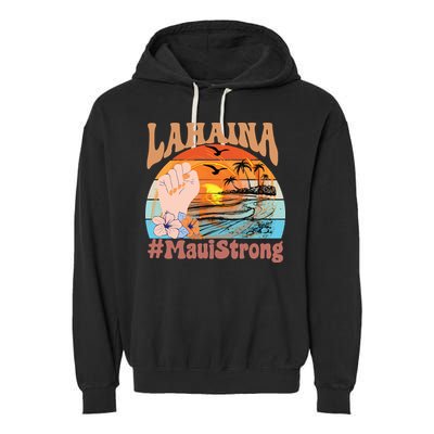 Maui Strong Lahaina Banyan Tree Maui Hawaii Shoreline Garment-Dyed Fleece Hoodie