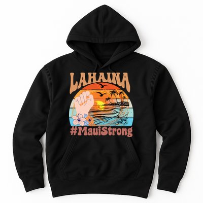 Maui Strong Lahaina Banyan Tree Maui Hawaii Shoreline Hoodie
