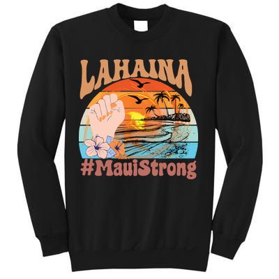 Maui Strong Lahaina Banyan Tree Maui Hawaii Shoreline Sweatshirt