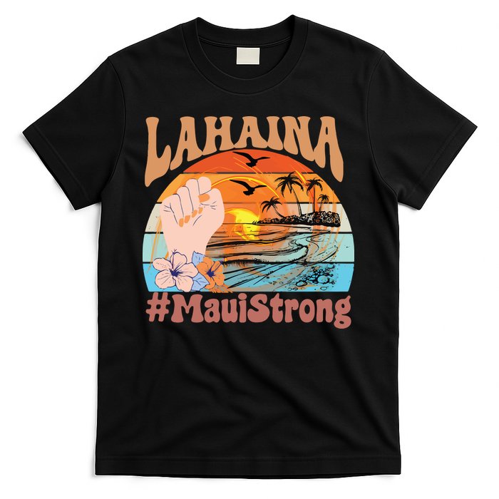 Maui Strong Lahaina Banyan Tree Maui Hawaii Shoreline T-Shirt