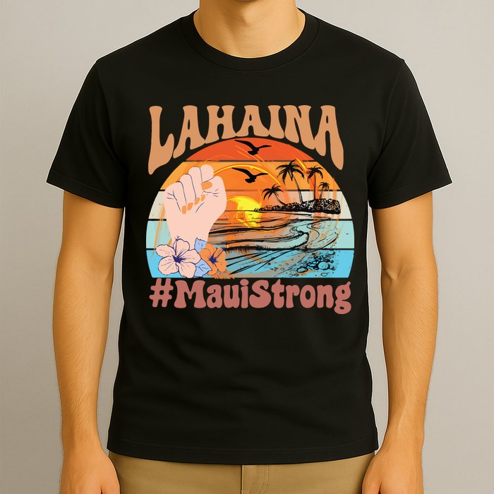Maui Strong Lahaina Banyan Tree Maui Hawaii Shoreline T-Shirt