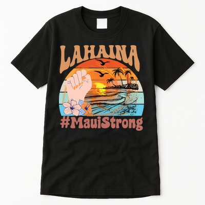 Maui Strong Lahaina Banyan Tree Maui Hawaii Shoreline Tall T-Shirt