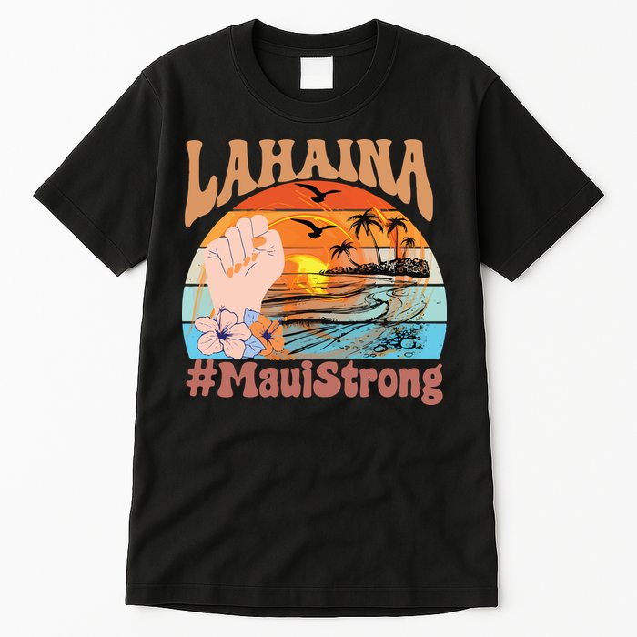 Maui Strong Lahaina Banyan Tree Maui Hawaii Shoreline Tall T-Shirt