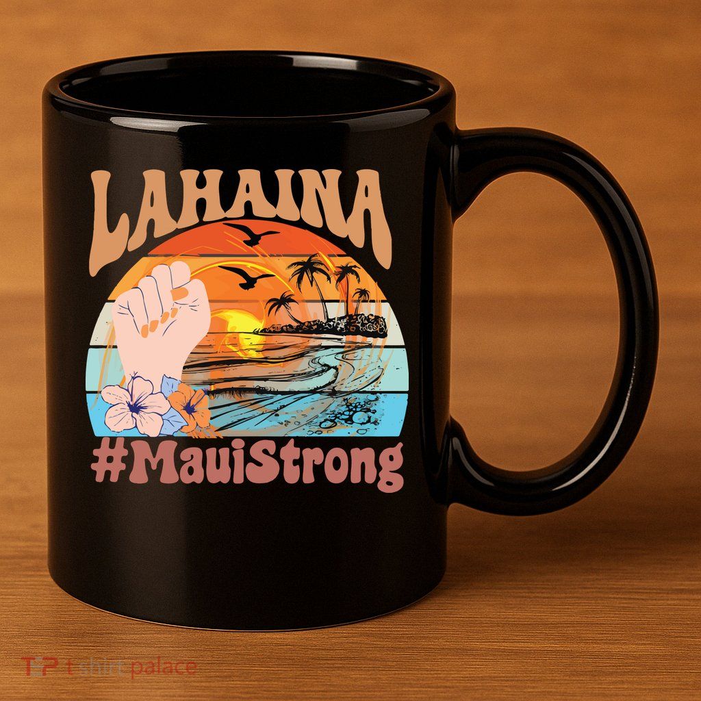 Maui Strong Lahaina Banyan Tree Maui Hawaii Shoreline 11oz C Handle Ceramic Mug