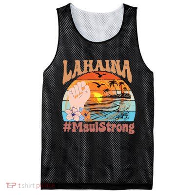 Maui Strong Lahaina Banyan Tree Maui Hawaii Shoreline Mesh Reversible Basketball Jersey Tank