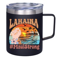 Maui Strong Lahaina Banyan Tree Maui Hawaii Shoreline 12oz Stainless Steel Coffee Mug