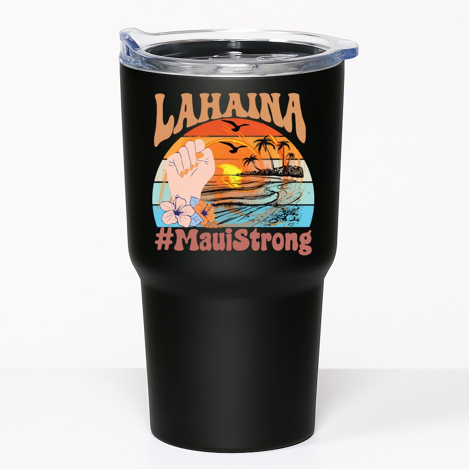 Maui Strong Lahaina Banyan Tree Maui Hawaii Shoreline Tumbler