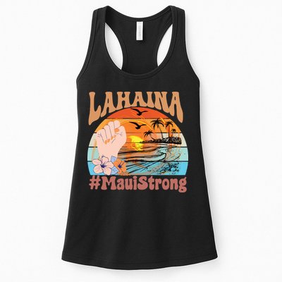 Maui Strong Lahaina Banyan Tree Maui Hawaii Shoreline Womens Tank Top