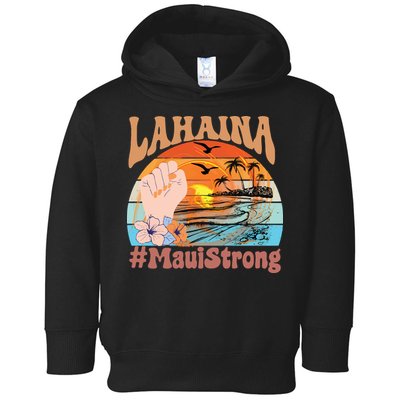 Maui Strong Lahaina Banyan Tree Maui Hawaii Shoreline Toddler Hoodie