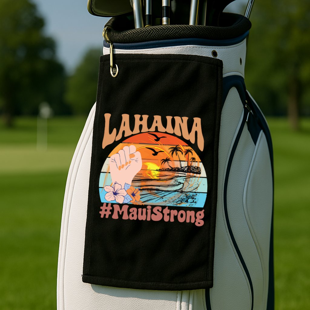 Maui Strong Lahaina Banyan Tree Maui Hawaii Shoreline Golf Towel