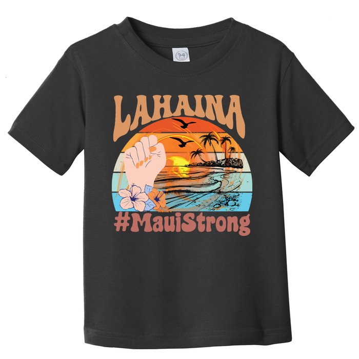 Maui Strong Lahaina Banyan Tree Maui Hawaii Shoreline Toddler T-Shirt