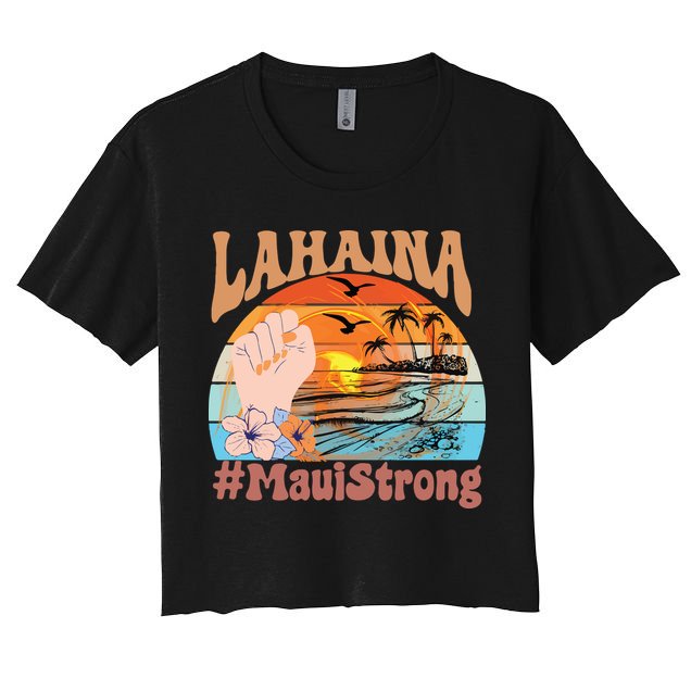 Maui Strong Lahaina Banyan Tree Maui Hawaii Shoreline Crop Top