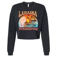 Maui Strong Lahaina Banyan Tree Maui Hawaii Shoreline Cropped Pullover Crew