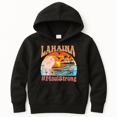 Maui Strong Lahaina Banyan Tree Maui Hawaii Shoreline Kids Hoodie