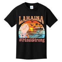 Maui Strong Lahaina Banyan Tree Maui Hawaii Shoreline Kids T-Shirt