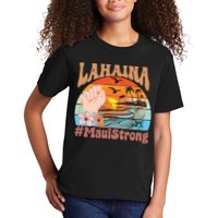 Maui Strong Lahaina Banyan Tree Maui Hawaii Shoreline Kids T-Shirt