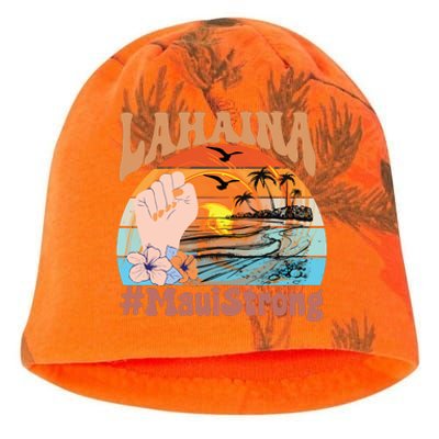 Maui Strong Lahaina Banyan Tree Maui Hawaii Shoreline Kati - Camo Knit Beanie