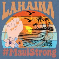 Maui Strong Lahaina Banyan Tree Maui Hawaii Shoreline Garment-Dyed Sweatshirt