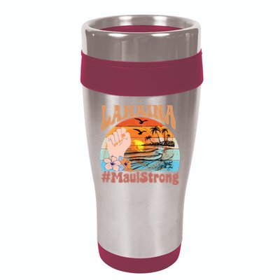 Maui Strong Lahaina Banyan Tree Maui Hawaii Shoreline 16oz Travel Tumbler