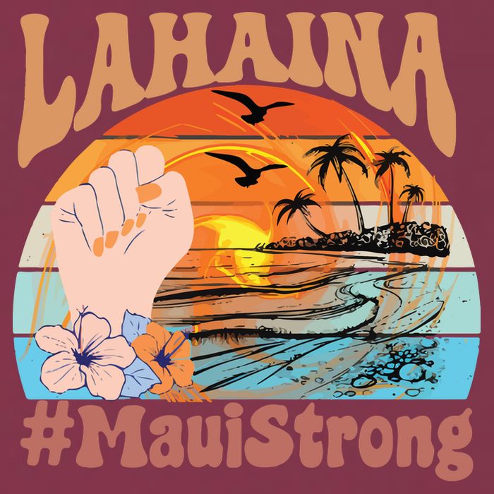 Maui Strong Lahaina Banyan Tree Maui Hawaii Shoreline 16oz Travel Tumbler