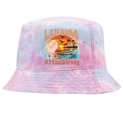 Maui Strong Lahaina Banyan Tree Maui Hawaii Shoreline Tie-Dyed Bucket Hat