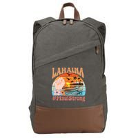 Maui Strong Lahaina Banyan Tree Maui Hawaii Shoreline Cotton Canvas Backpack