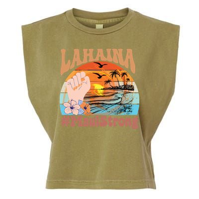 Maui Strong Lahaina Banyan Tree Maui Hawaii Shoreline Garment-Dyed Women's Muscle Tee