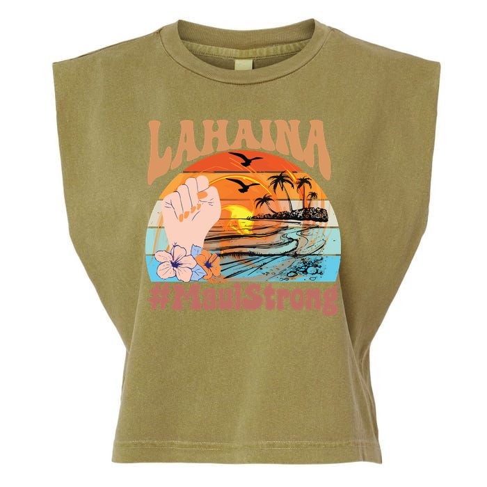 Maui Strong Lahaina Banyan Tree Maui Hawaii Shoreline Garment-Dyed Women's Muscle Tee