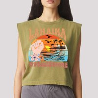 Maui Strong Lahaina Banyan Tree Maui Hawaii Shoreline Garment-Dyed Women's Muscle Tee