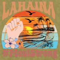 Maui Strong Lahaina Banyan Tree Maui Hawaii Shoreline Garment-Dyed Women's Muscle Tee