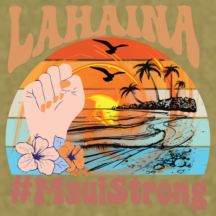 Maui Strong Lahaina Banyan Tree Maui Hawaii Shoreline Garment-Dyed Women's Muscle Tee
