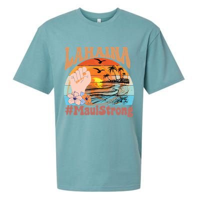 Maui Strong Lahaina Banyan Tree Maui Hawaii Shoreline Sueded Cloud Jersey T-Shirt