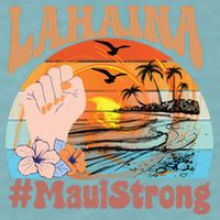 Maui Strong Lahaina Banyan Tree Maui Hawaii Shoreline Sueded Cloud Jersey T-Shirt