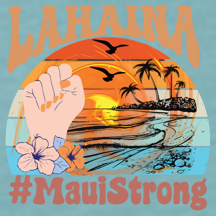 Maui Strong Lahaina Banyan Tree Maui Hawaii Shoreline Sueded Cloud Jersey T-Shirt