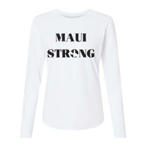 Maui Strong Lahaina Fires Maui Wildfire Relief Womens Cotton Relaxed Long Sleeve T-Shirt