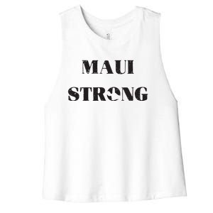 Maui Strong Lahaina Fires Maui Wildfire Relief Women's Racerback Cropped Tank