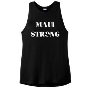 Maui Strong Lahaina Fires Maui Wildfire Relief Ladies PosiCharge Tri-Blend Wicking Tank