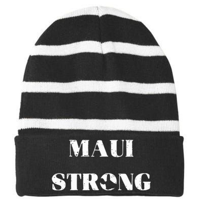 Maui Strong Lahaina Fires Maui Wildfire Relief Striped Beanie with Solid Band