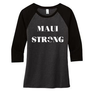 Maui Strong Lahaina Fires Maui Wildfire Relief Women's Tri-Blend 3/4-Sleeve Raglan Shirt