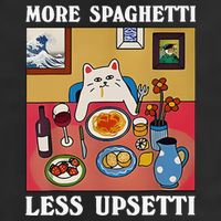 More Spaghetti Less Upsetti Funny Cute Cat Saying Quote Gift Adult Drive Performance Visor