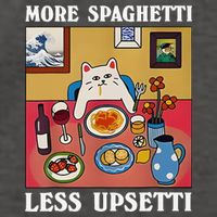 More Spaghetti Less Upsetti Funny Cute Cat Saying Quote Gift Vector Backpack
