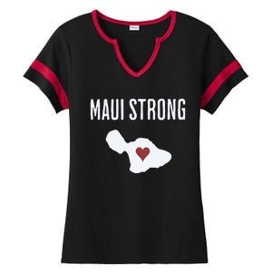 Maui Strong Lahaina Fires Maui Wildfire Relief Ladies Halftime Notch Neck Tee