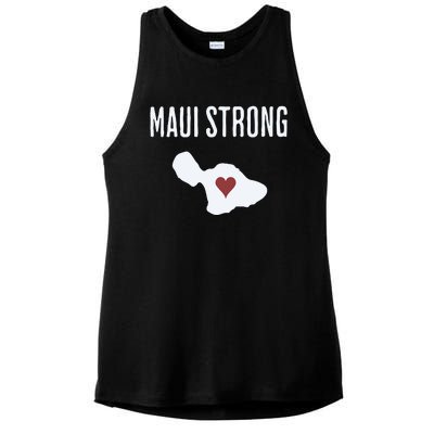 Maui Strong Lahaina Fires Maui Wildfire Relief Ladies PosiCharge Tri-Blend Wicking Tank