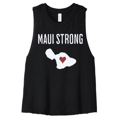 Maui Strong Lahaina Fires Maui Wildfire Relief Women's Racerback Cropped Tank