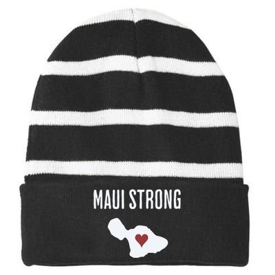 Maui Strong Lahaina Fires Maui Wildfire Relief Striped Beanie with Solid Band