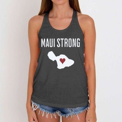 Maui Strong Lahaina Fires Maui Wildfire Relief Women's Knotted Racerback Tank