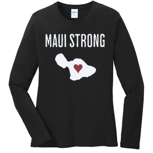 Maui Strong Lahaina Fires Maui Wildfire Relief Ladies Long Sleeve Shirt