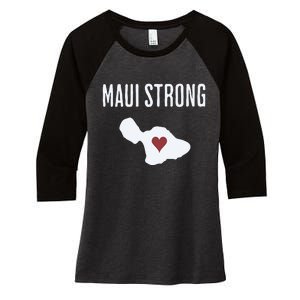 Maui Strong Lahaina Fires Maui Wildfire Relief Women's Tri-Blend 3/4-Sleeve Raglan Shirt