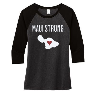 Maui Strong Lahaina Fires Maui Wildfire Relief Women's Tri-Blend 3/4-Sleeve Raglan Shirt