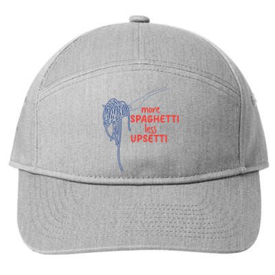More Spaghetti Less Upsetti Italian Pasta Humor 7-Panel Snapback Hat